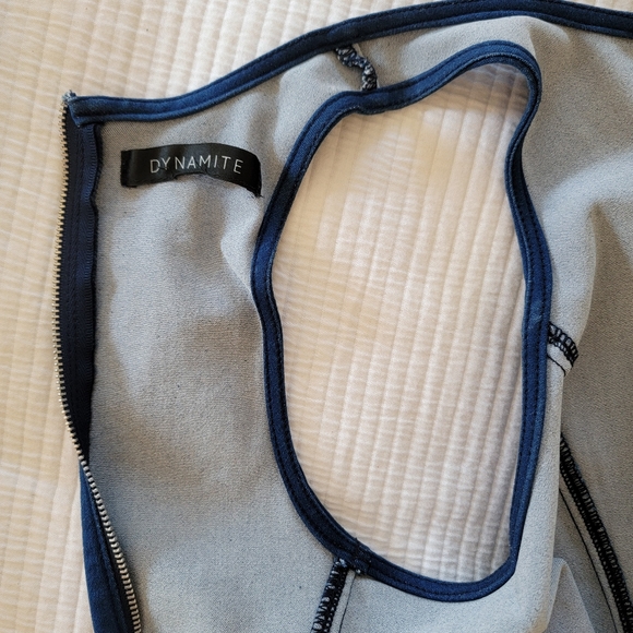 Short bleu jeans dress Dynamite - Picture 6 of 8